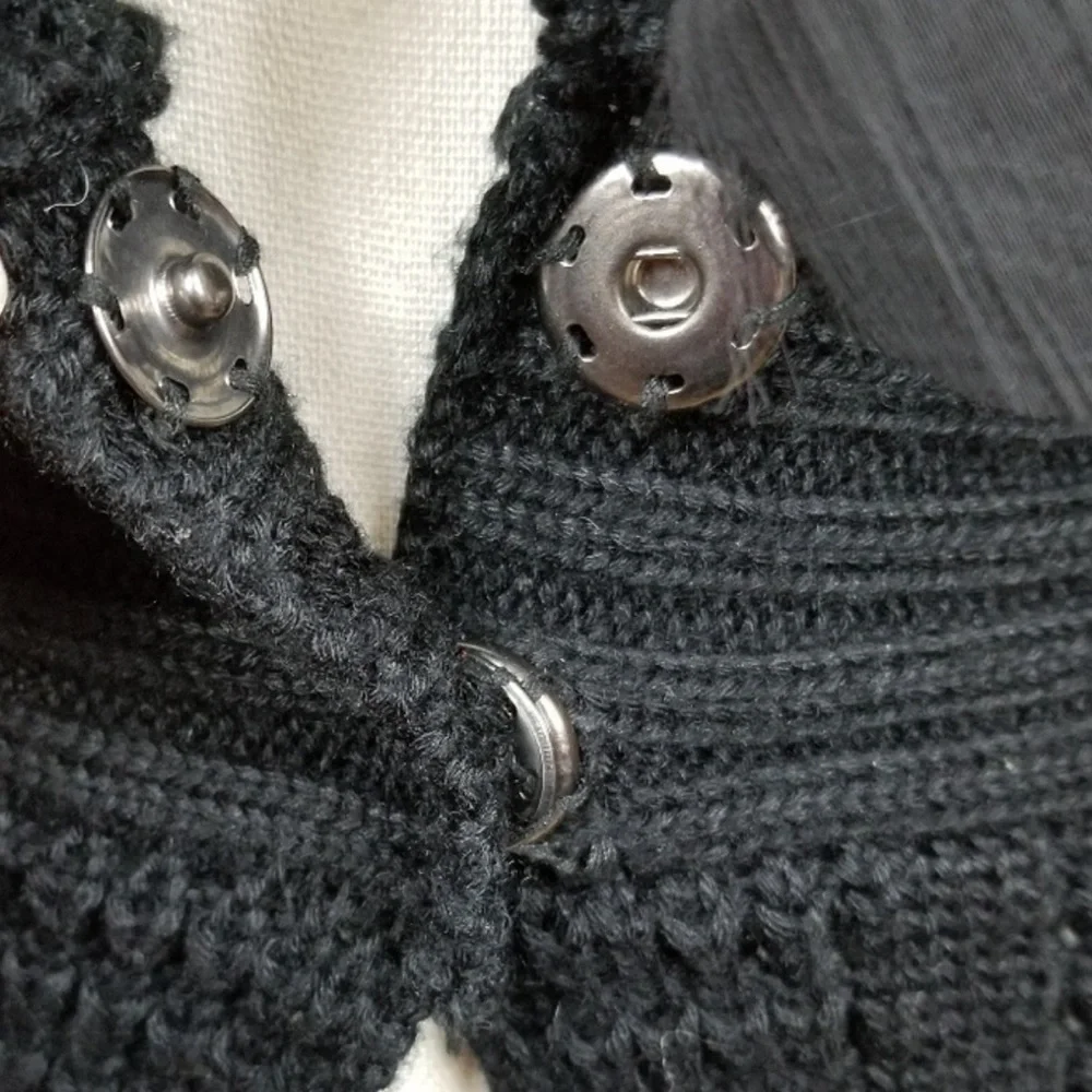 Cache Black Ruffled Cardigan - Picture 12 of 16